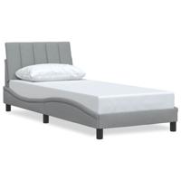 Bedframe zonder matras 90x200 cm stof lichtgrijs - thumbnail