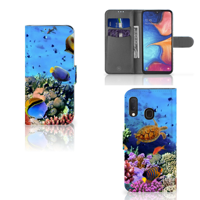 Samsung Galaxy A20e Telefoonhoesje met Pasjes Vissen - thumbnail