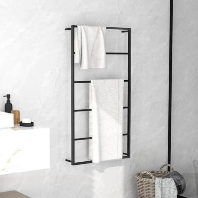 VidaXL Handdoekenrek 60x10x116 cm staal zwart VidaXL Handdoekenrek 60x10x116 cm staal zwart