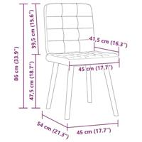 Eetkamerstoelen 4 st stof zwart - thumbnail