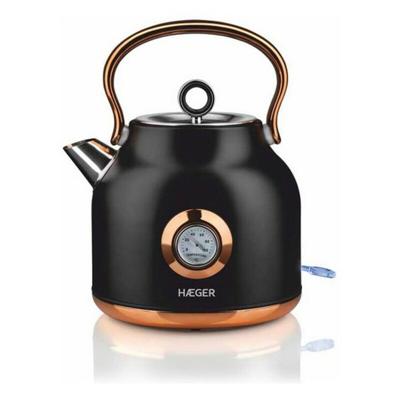 Water- en Theekoker Haeger EK-22B.024A Zwart Roestvrij staal 2200 W 1,7 L Water- en Theekoker Haeger EK-22B.024A Zwart Roestvrij staal 2200 W 1,7 L