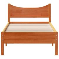 Bedframe massief grenenhout wasbruin 75x190 cm - thumbnail