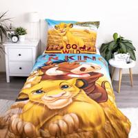 Disney The Lion King Dekbedovertrek Simba Timon en Pumba - 140 x 200 cm - thumbnail