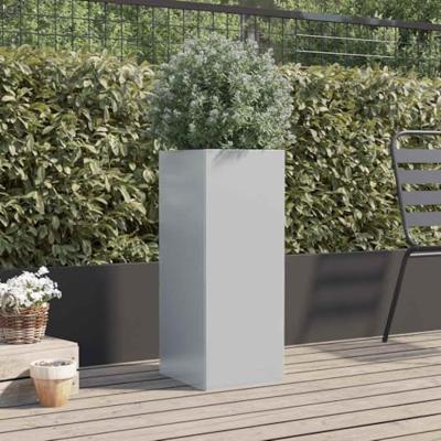 VidaXL Plantenbak 32x29x75 cm gegalvaniseerd staal zilverkleurig