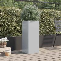 VidaXL Plantenbak 32x29x75 cm gegalvaniseerd staal zilverkleurig - thumbnail