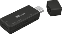 Trust Nanga USB 3.1 Externe geheugenkaartlezer USB-A 2.0 Zwart - thumbnail