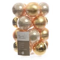 Kerstbal glas d6 cm parel/goud 20st kerst Decoris - Decoris - thumbnail