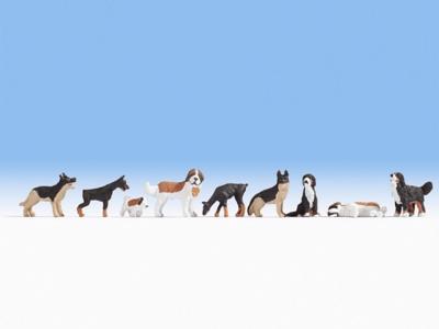 NOCH 36717 N Honden figuren Geverfd, Zittend, Staand