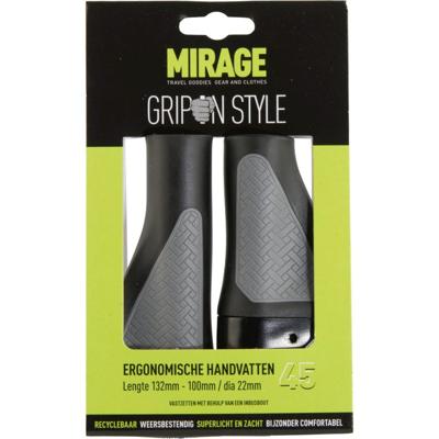 Mirage handvatset grips in style 100/132mm zwart/grijs