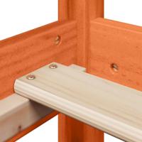 Bedframe met huisje massief grenenhout wasbruin 75x190 cm - thumbnail