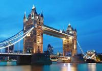 Londen Tower bridge 8-delig Vlies Fotobehang 366x254cm - thumbnail