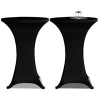 VidaXL Statafelhoes stretch ø70cm zwart (2 stuks) - thumbnail