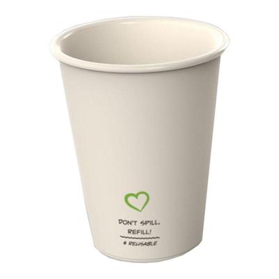 Reusable Plastic Koffiebeker Blanco Beige 180cc (20 stuks)
