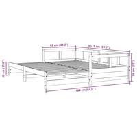 Slaapbank met onderschuifbed en matras 80x200 cm grenenhout wit - thumbnail