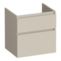 Brauer Delight - Onderkast - 60 cm - met 2 Softclose Lades Greeploos en 1 Sifon Uitsparing - Mat Beige - thumbnail