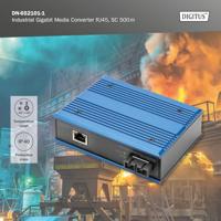 Digitus DN-652101-1 netwerk media converter 1000 Mbit/s 850 nm Multimode Zwart, Blauw - thumbnail