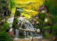 A Log Cabin by the Magic Creek Puzzel 1000 Stukjes - thumbnail