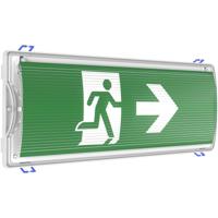 LED Noodverlichting - Brinton - Opbouw/Inbouw Wand - 5W - IP65 - 25 Meter - Inclusief Pictogrammen - thumbnail