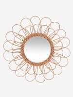 Rotan spiegel effen lichtbruin - thumbnail