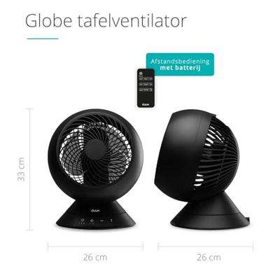 Duux Globe tafelventilator zwart