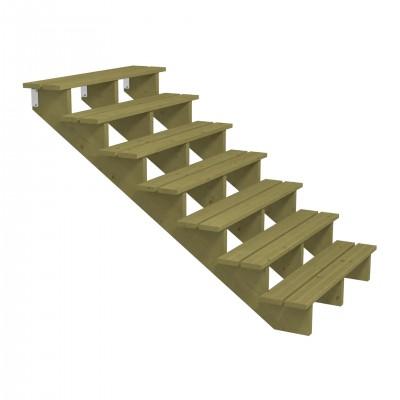 Houten Tuintrap 7 Treden - 34,2º - 120 CM Breed