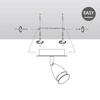 Home sweet home curl LED opbouwspot Ø 11,5 cm brons - thumbnail