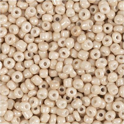 Creativ Company Rocailles, d 3 mm, afm 8/0, gatgrootte 0,6-1,0 mm, beige, 25 gr/ 1 doos
