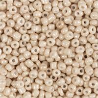 Creativ Company Rocailles, d 3 mm, afm 8/0, gatgrootte 0,6-1,0 mm, beige, 25 gr/ 1 doos - thumbnail