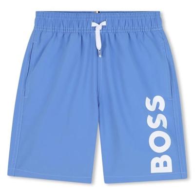 Hugo Boss Logo Zwembroek Kids Blauw - Maat 9/10 jaar - Kleur: Blauw | Soccerfanshop