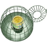 Metalen pindakaaspot houder groen voor kleine vogel 25x19 cm Gebr. de Boon - Gebr de boon - thumbnail