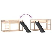 Stapelbed met glijbaan en ladder massief grenenhout 90x190 cm - thumbnail