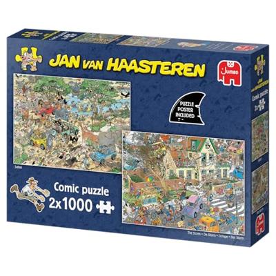 Jumbo Jan van Haasteren safari en storm 2x1000 stukjes