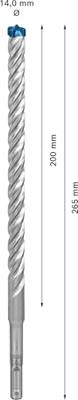 Bosch Accessoires Expert SDS plus-7X hamerboor 14 x 200 x 265 mm - 1 stuk(s) - 2608900121
