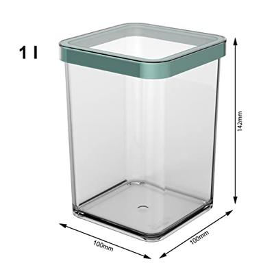 Rotho LOFT Bewaardoos 10x10x14.2 cm 1L Mistletoe Groen/Transparant
