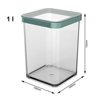 Rotho LOFT Bewaardoos 10x10x14.2 cm 1L Mistletoe Groen/Transparant - thumbnail