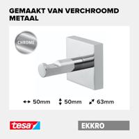 tesa Garderobehaak 40236-00000-00 ekkro Aantal haken: 1 Metaal Chroom (glanzend) 1 stuk(s) - thumbnail