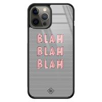 iPhone 12 Pro Max glazen hardcase - Blah blah blah - thumbnail