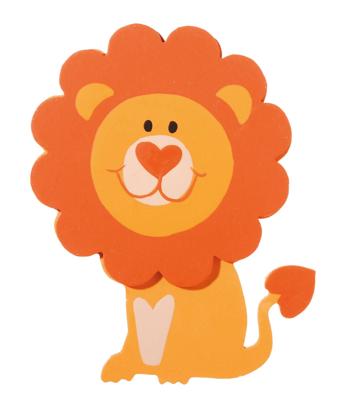 Darice • geschilderde houtvorm leeuw