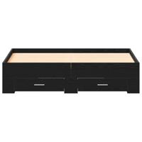 Bedframe met lades Zwart eiken 160 x 200 cm Bewerkt hout - thumbnail