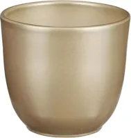 Mica Decorations bloempot Tusca rond 12x11 cm goud - thumbnail