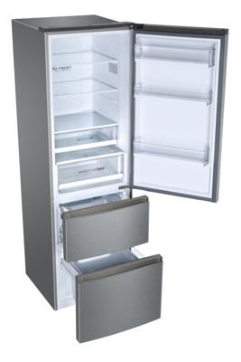 Haier HTR5619ENMG koel-vriescombinatie Vrijstaand 348 l E Zilver Haier HTR5619ENMG koel-vriescombinatie Vrijstaand 348 l E Zilver