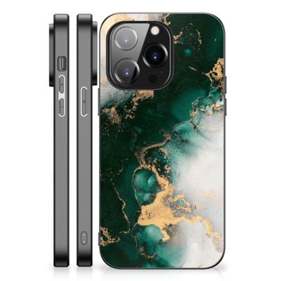 Marmeren Print Telefoonhoesje voor iPhone 14 Pro Marmer Groen