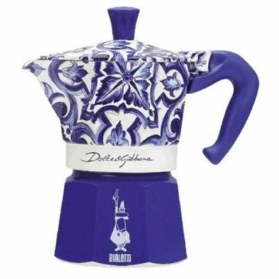 Italiaanse Koffiepot Bialetti MOKA D&G Blauw Aluminium 6 Kopjes Italiaanse Koffiepot Bialetti MOKA D&G Blauw Aluminium 6 Kopjes