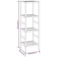 Badkamerrek 36x36x112 cm massief walnotenhout - thumbnail