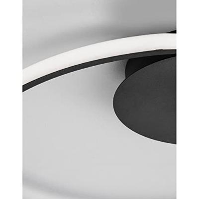Lyora Ronde plafondlampFuline zwart Ø 50cm - 9348073 Lyora Ronde plafondlampFuline zwart Ø 50cm - 9348073