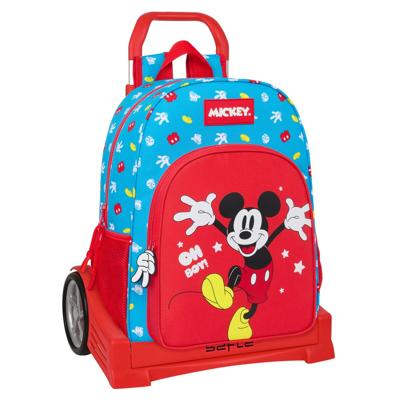 Schoolrugzak met Wielen Mickey Mouse Clubhouse Fantastic Blauw Rood 33 x 42 x 14 cm