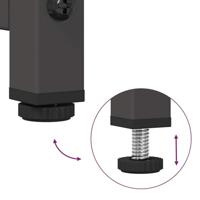 Nachtkastje 36x39x60,5 cm koudgewalst staal zwart - thumbnail