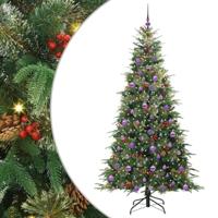 VidaXL Kunstmatige inklapbare kerstboom groen 210 cm pe en pvc - thumbnail