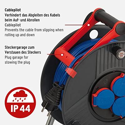 Brennenstuhl K-Tro. Garant 1209830 kabelhaspel aderdikte 1.5mm buitengebruik 3 aansluitingen 50m