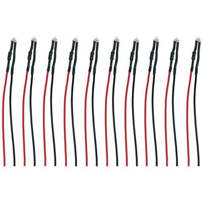 TAMS Elektronik 81-30155-10-C LED Met aansluitdraden Oranje, Doorschijnend 10 stuk(s) TAMS Elektronik 81-30155-10-C LED Met aansluitdraden Oranje, Doorschijnend 10 stuk(s)